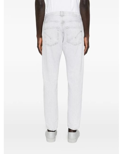Dondup White Dian Cotton Denim Jeans for men
