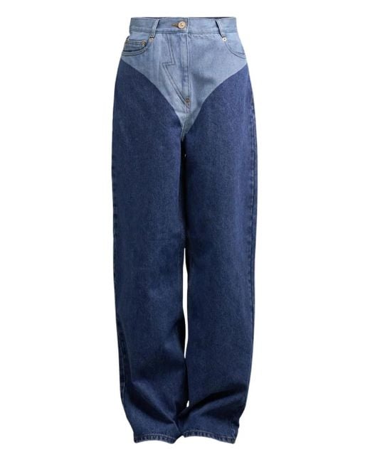Vaqueros Con Trabillas Pushbutton de color Blue