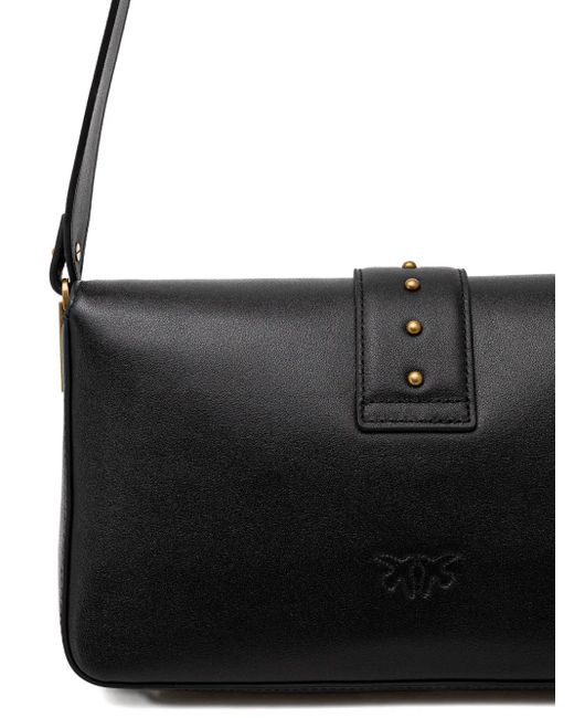 Pinko Black Love Bag Slouchy Leather Crossbody Bag