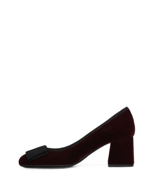 Roberto Festa Black Ery Bow-Detail Block-Heel Pumps