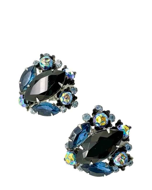JENNIFER GIBSON JEWELLERY Black Vintage Judy Lea &Amp; Navette Earrings 1950S