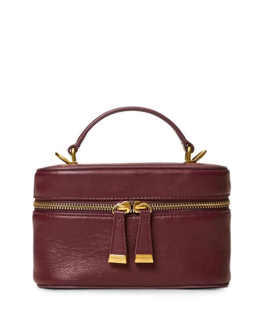 Twinset Purple Leather Bucket Bag