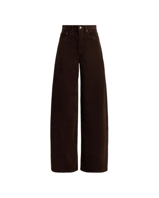 Ralph Lauren Purple Corduroy Wide-Leg Trousers