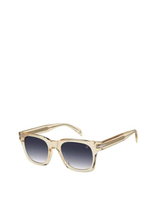 David Beckham Blue Square-Frame Sunglasses