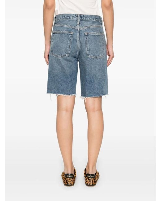Agolde Blue 90's Denim Shorts