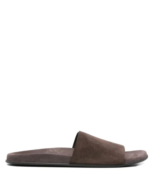 メンズ The Row Hugh レザーサンダル Brown