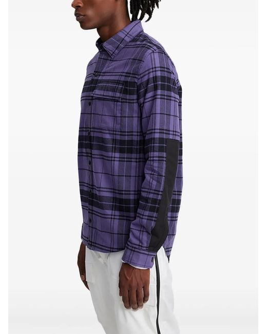 Aztech Mountain Purple Checked Shirt for men
