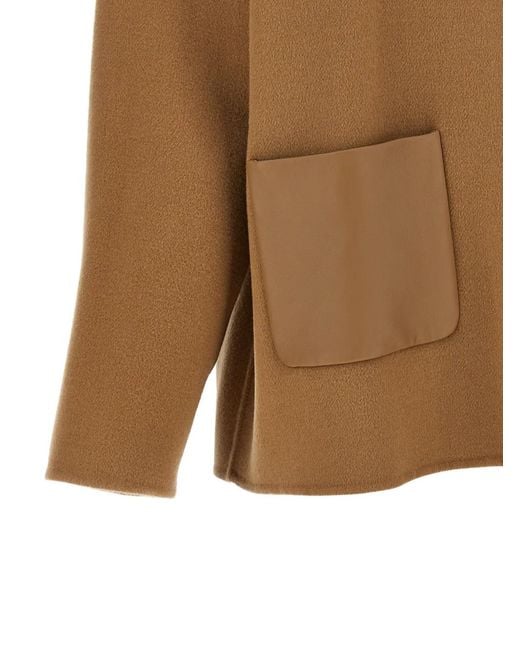 Abrigo Con Capucha Max Mara de color Natural