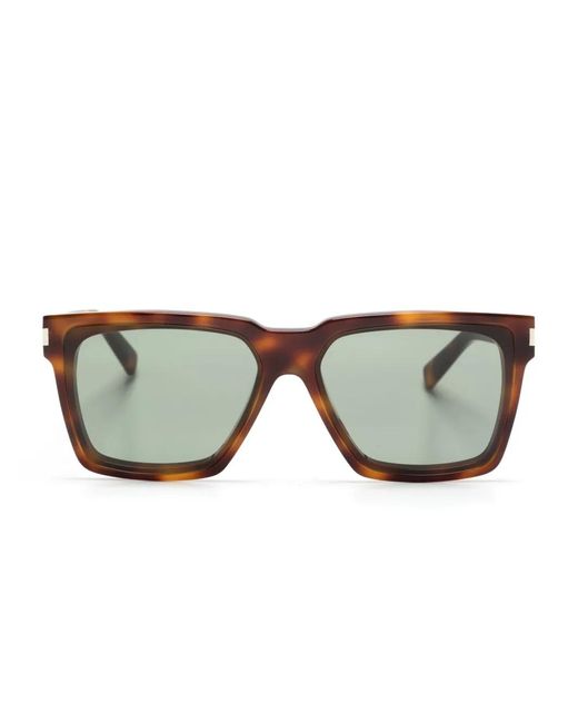 Saint Laurent レディース ブラウン トータスシェル サングラス 【公式 