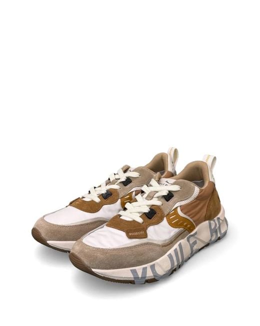 Voile Blanche Brown Club01 Logo-Print Lace-Up Sneakers for men