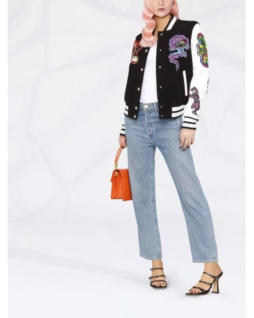 Philipp Plein Bomberjack Met Colourblocking in het Black
