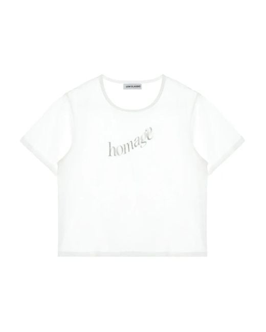 Low Classic クロップド Tシャツ White