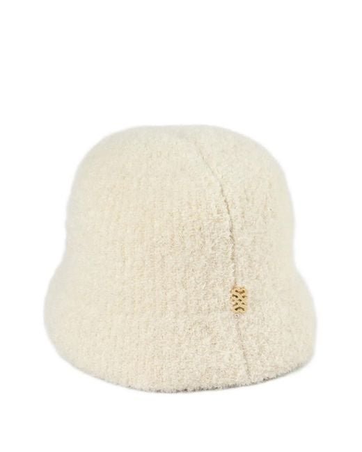Sandro White Wool Bucket Hat