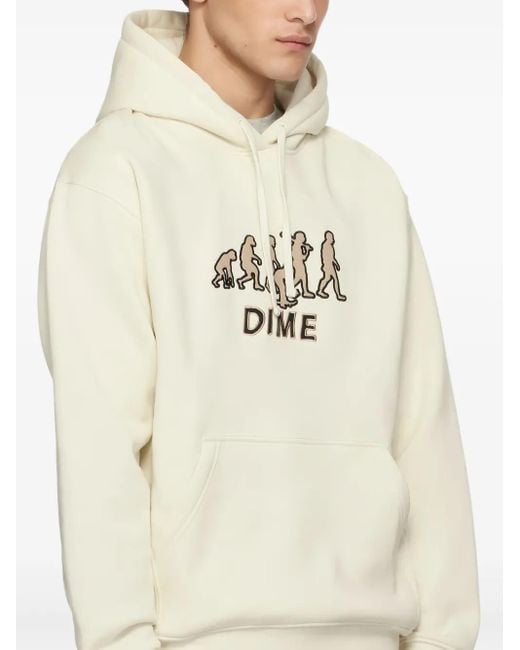 Sudadera con capucha y motivo Evolution Dime de color Natural