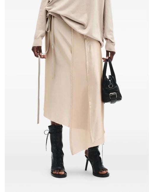 Falda midi Urda cruzada Ann Demeulemeester de color Natural
