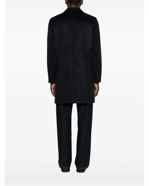 KIRED Black Reversible Button-Fastening Coat for men