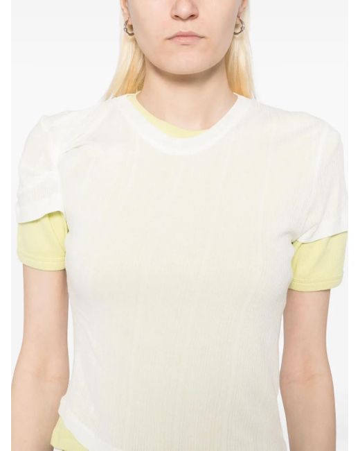 T-Shirt Semi Trasparente di Christopher Esber in White