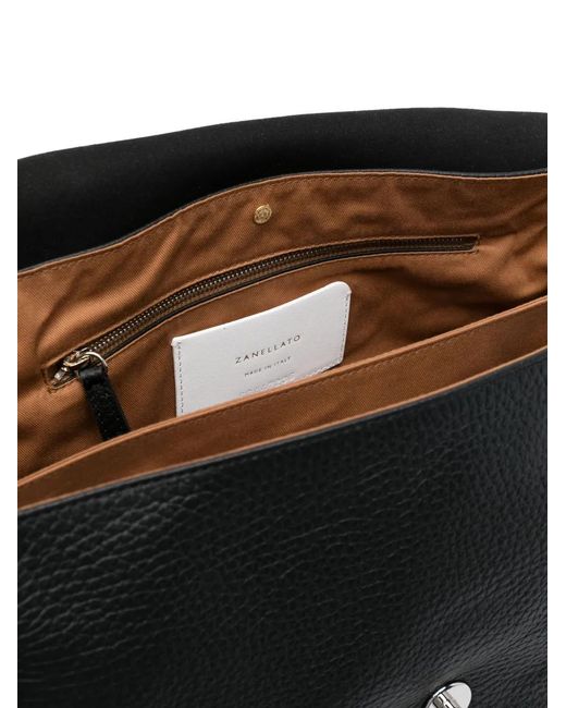 Zanellato Black Medium Postina Shoulder Bag