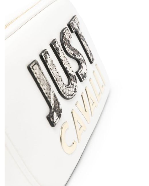 Just Cavalli White Logo-lettering Cross Body Bag