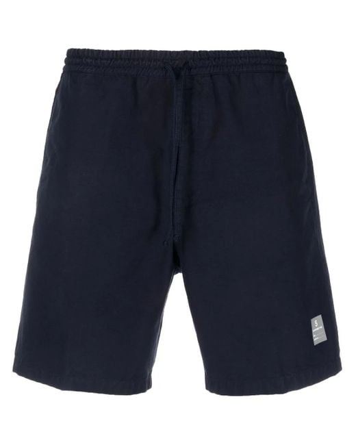 Department 5 Blue Cotton Drawstring Bermuda-Shorts for men