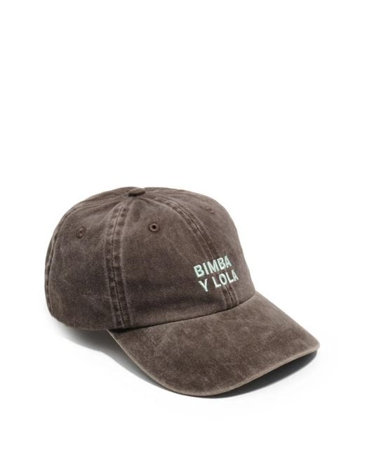 Bimba Y Lola Brown Lettering Baseball Cap