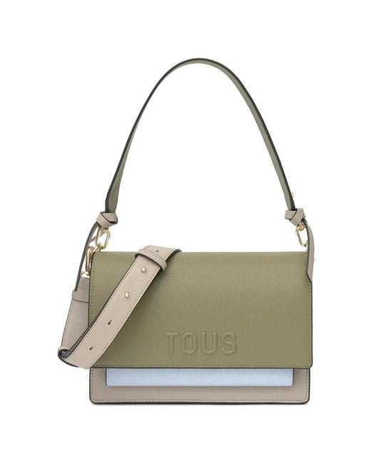 Tous Metallic Embossed Strap Satchel