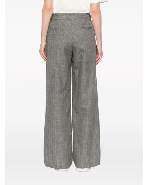 MSGM Gray Tailored Wool Trousers