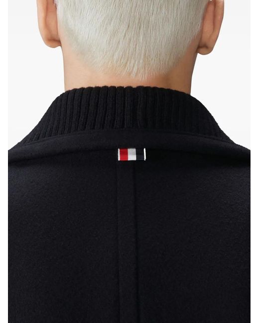 Abrigo Con Cuello Esmoquin Thom Browne de hombre de color Black