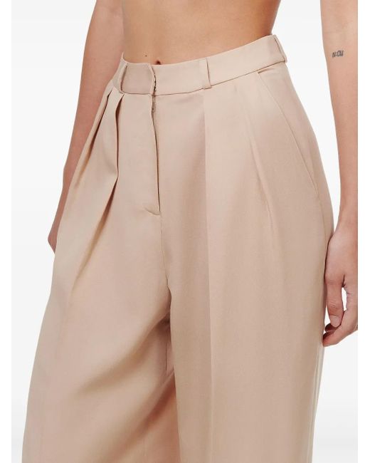ANNAFOXY Natural Pintuck Detailing Trousers