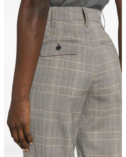 Zadig & Voltaire Gray Pura High-Waist Straight-Leg Trousers