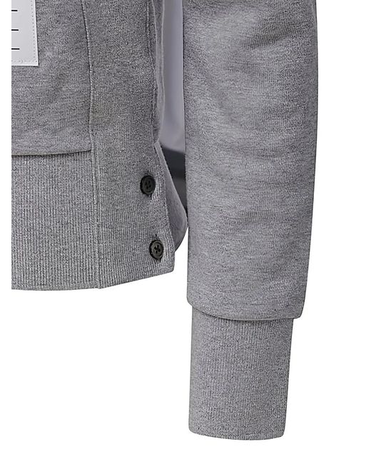 Thom Browne Gray Loopback 4-Bar Sweatshirt