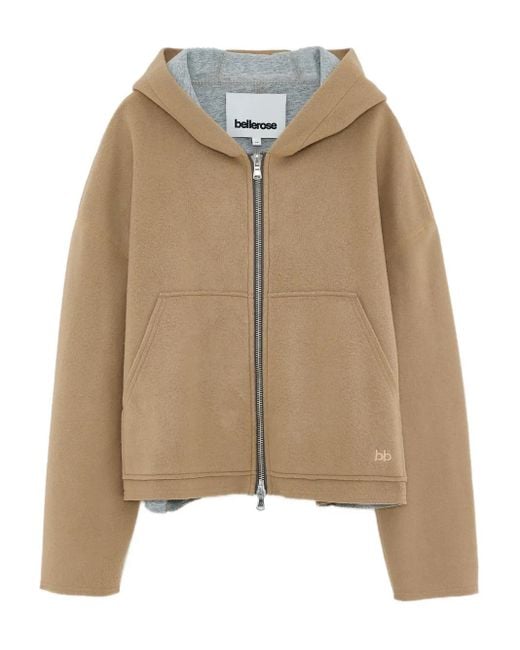 Bellerose Natural Fannel Zipped Hoodie