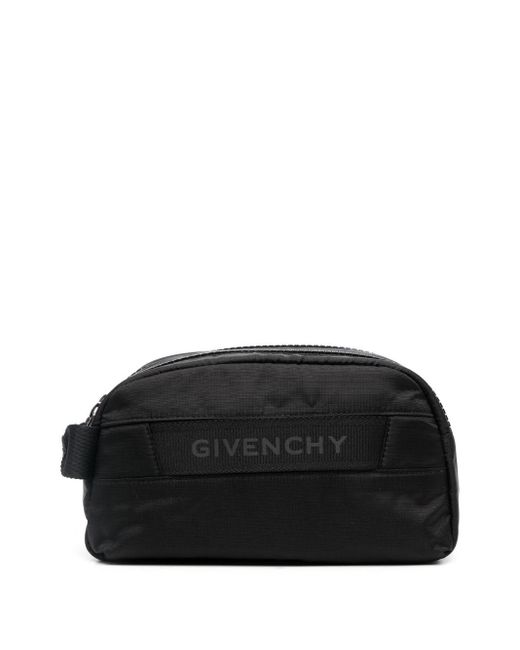 Givenchy Black Logo-patch Wash Bag for men