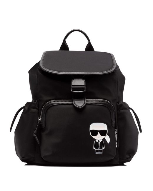 Karl Lagerfeld Synthetic K/ikonik Recycled-nylon Backpack in Black ...