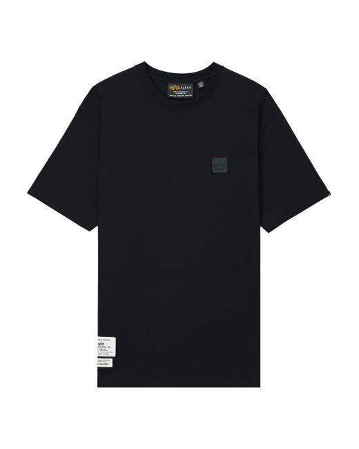 メンズ Alpha Industries ロゴディテール Tシャツ Black