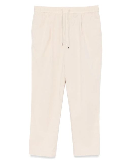 Jacob Cohen Natural Pleat-Detail Trousers for men