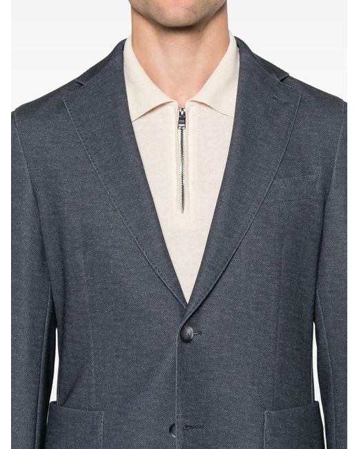 Boss Blue Patch-Pocket Jacket for men