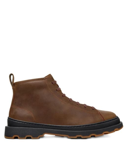 Camper Brown Brutus Lace-Up Chunky-Sole Hiking Boots for men