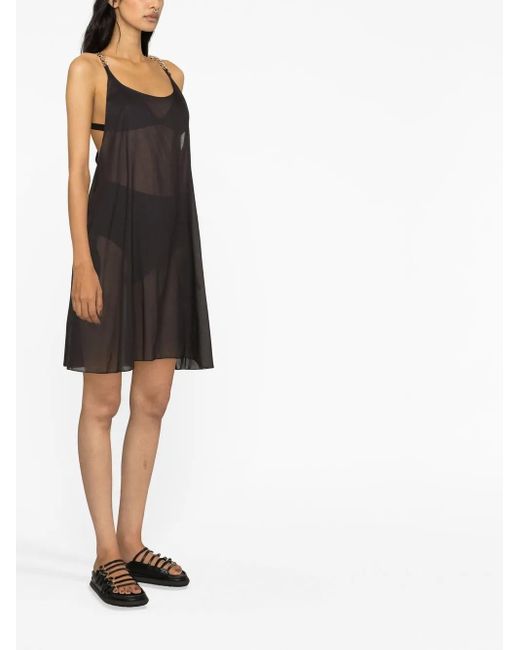 Stella McCartney Black Scoop-Neck Knee-Length Dress