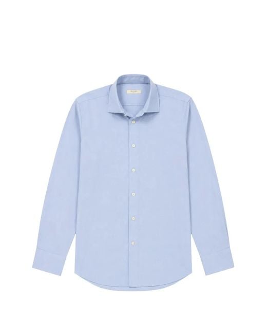Seventy Blue Long-Sleeve Button-Up Shirt for men
