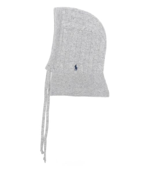 Polo Ralph Lauren White Cable-Knit Hood
