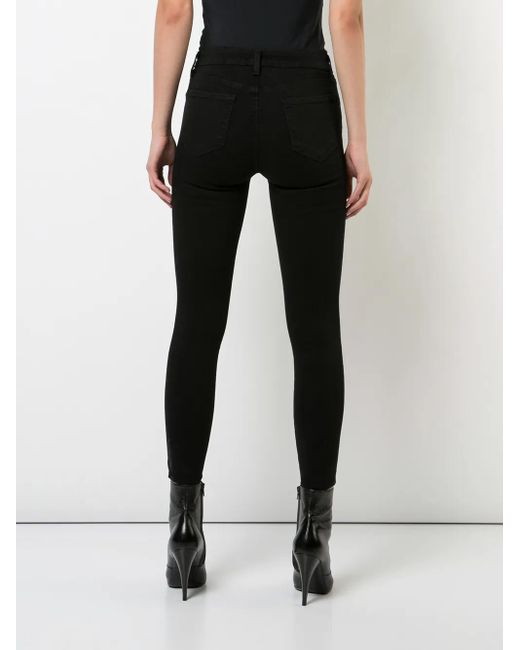 L'Agence Black High Rise Ankle Grazer Jeans