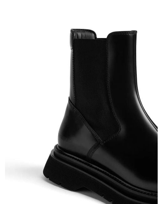 DSquared² Black Patent Leather Chelsea Boots for men