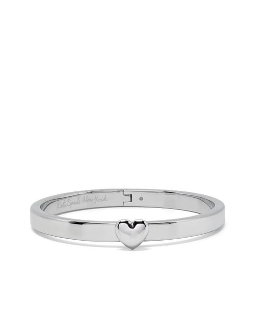 Kate Spade White Heart You Metal Hinged Bracelet