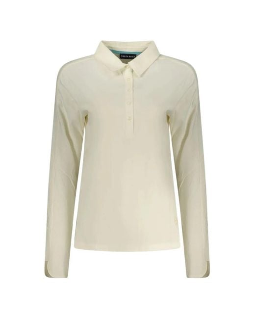 North Sails White Long-Sleeve Polo Shirt