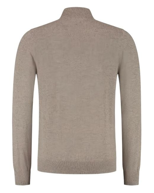 Doriani Gray Half-Zip Sweater for men