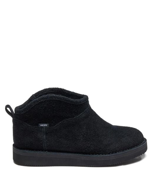 Suicoke Black Suede Pull-On Boots