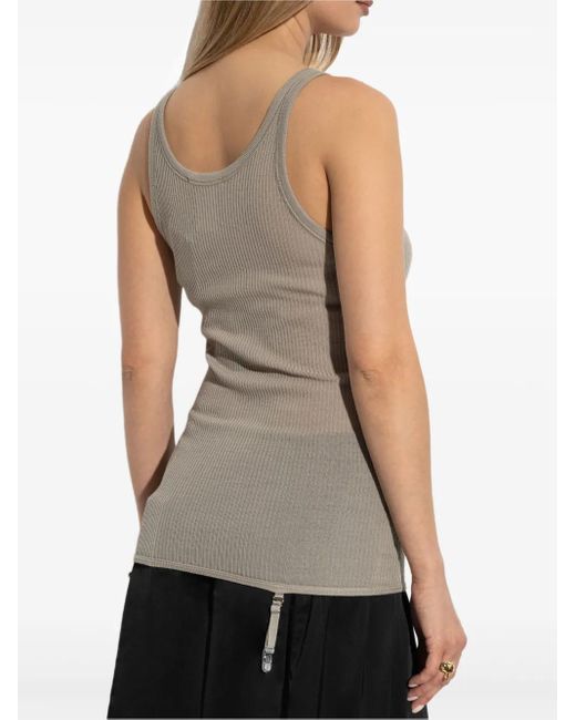 Top de canalé con tirantes Lemaire de color Brown