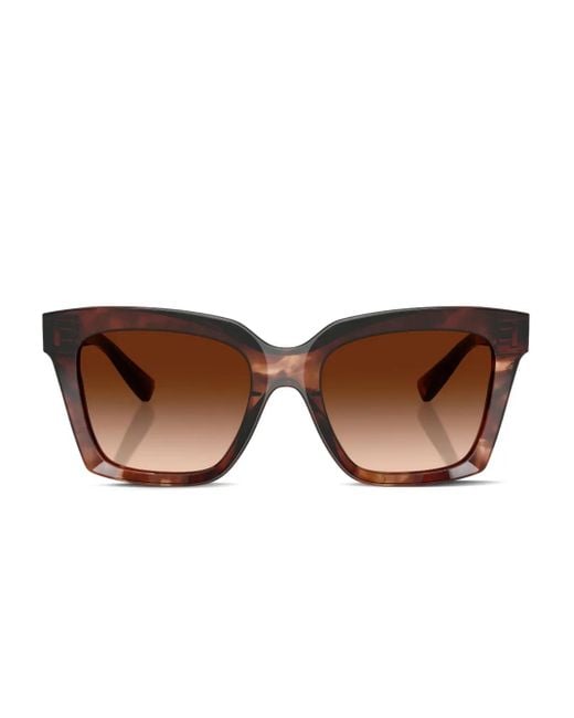 Dolce & Gabbana Brown Oversized Tortoiseshell Sunglasses