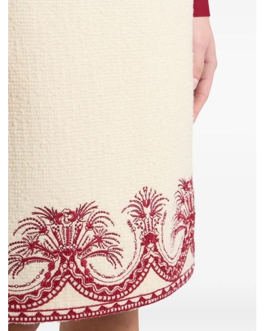 Etro Natural Bouclé Pencil Skirt